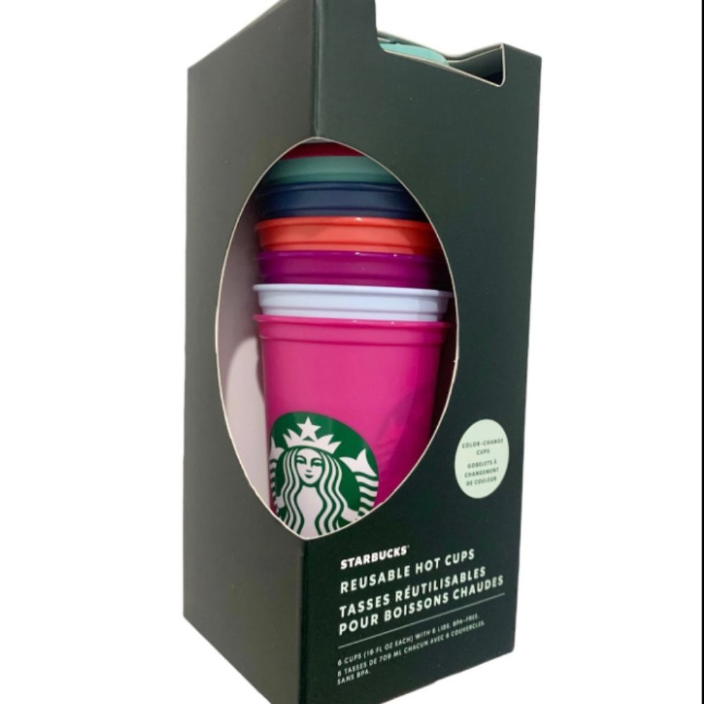 Starbucks Exclusive Valentine's 2023 Color Changing Reusable Hot Cups NIB